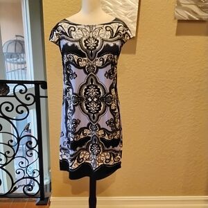 INC International Concepts Black and White Mini Dress